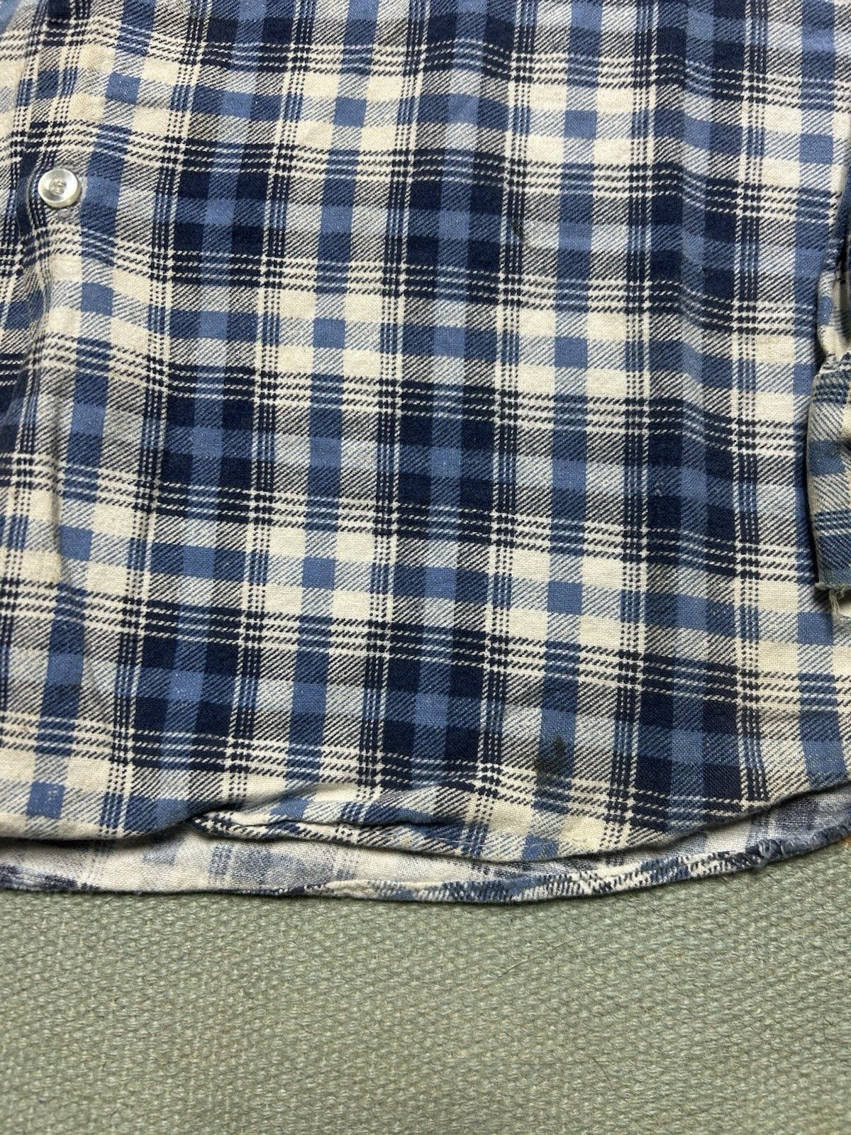 Vintage VTG 80s flannel shirt brushed cotton distre soft plaid large Size US L / EU 52-54 / 3 - 4 Thumbnail
