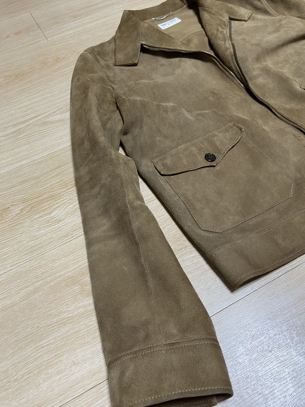 Saint Laurent Paris 54 Saint Laurent ss14 14ss aviator suede leather jacket Size US L / EU 52-54 / 3 - 4 Thumbnail