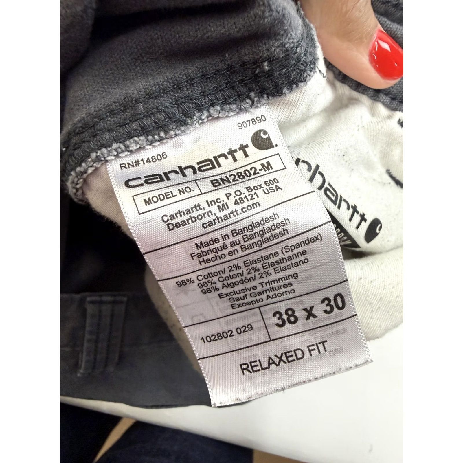 Carhartt Carhartt Pants Mens 38 Gray 38x27 Relaxed Fit Canvas Carpenter Workwear Utility Size US 38 / EU 54 - 3 Thumbnail