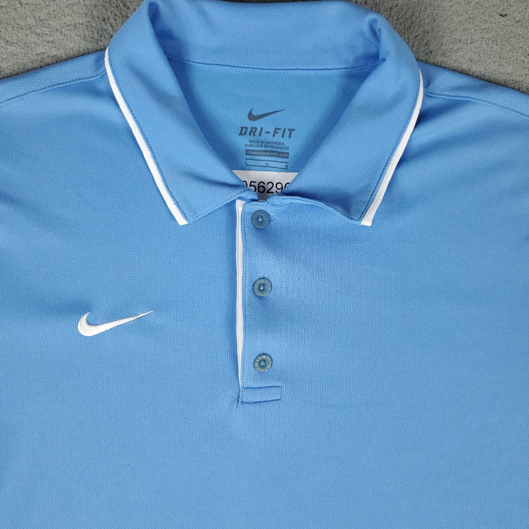 Nike Nike Polo Shirt Mens Large Blue Swoosh Golf Casual Short Sleeve Polo Size US L / EU 52-54 / 3 - 2 Thumbnail