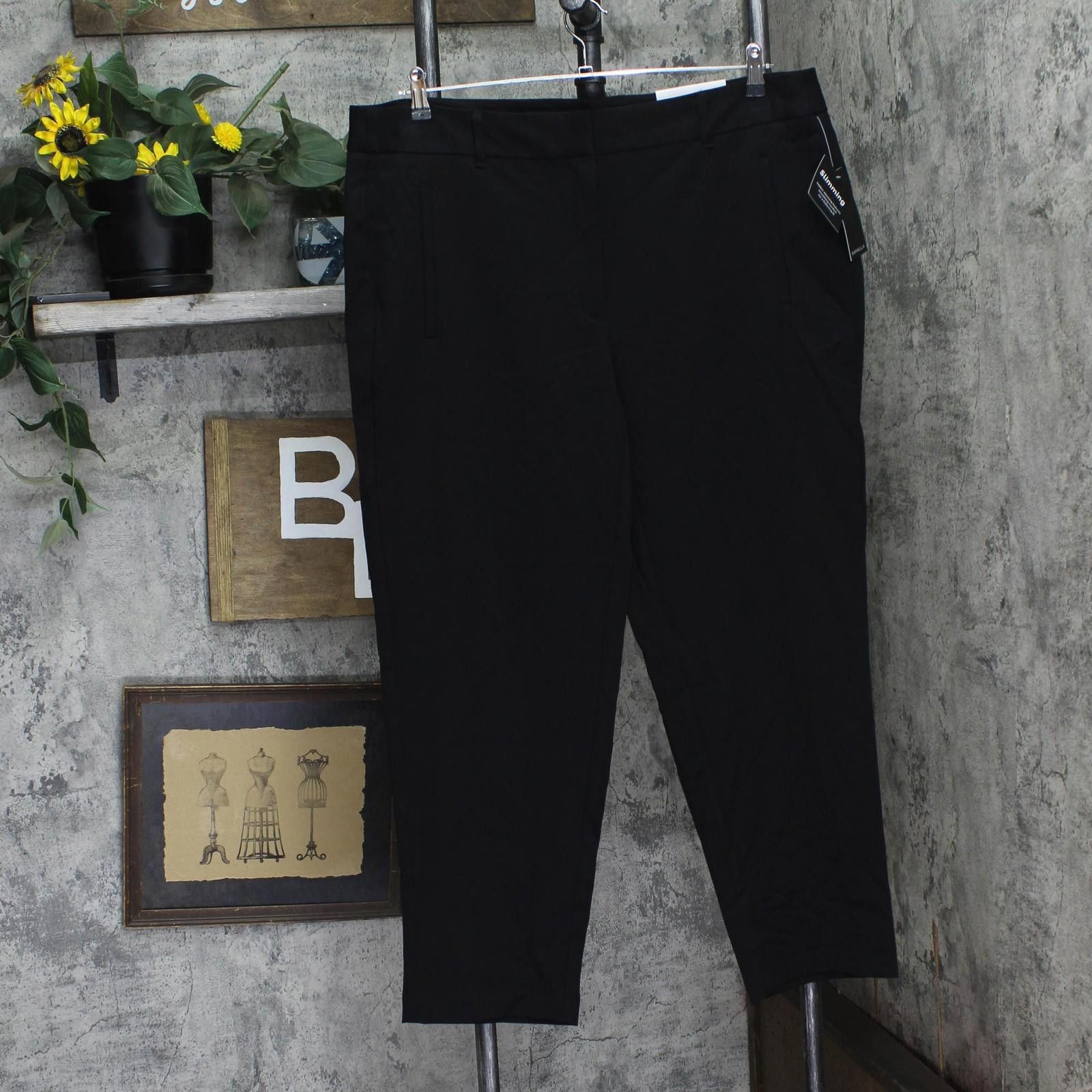 Other Nwt Rafaella Size Stretch Ankle Pants Lrbfd097r1 Black 16w Size 38" / US 16 / IT 52 - 1 Thumbnail