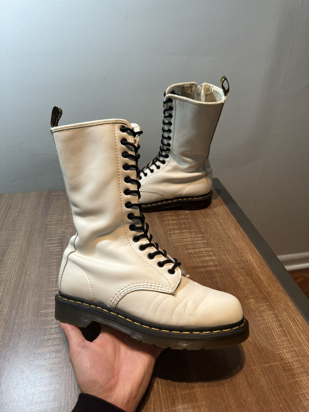 Doc Dr Martens 10183 Zip Up 14 Leather Womens Boots Size