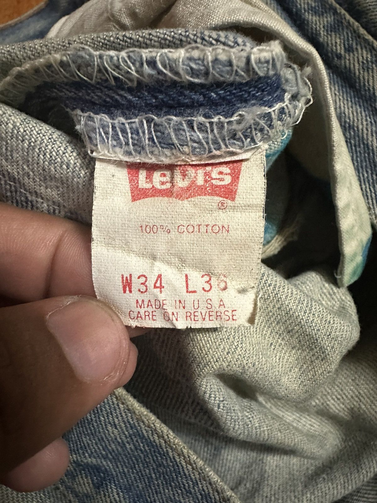 Levi's × Vintage Vtg Levis 501xx distress denim Size US 33 - 14 Thumbnail