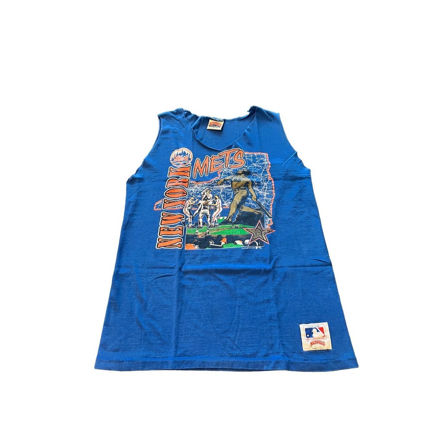 RARE VINTAGE New York Mets T-shirt size L made in USA single stitch display picture 1