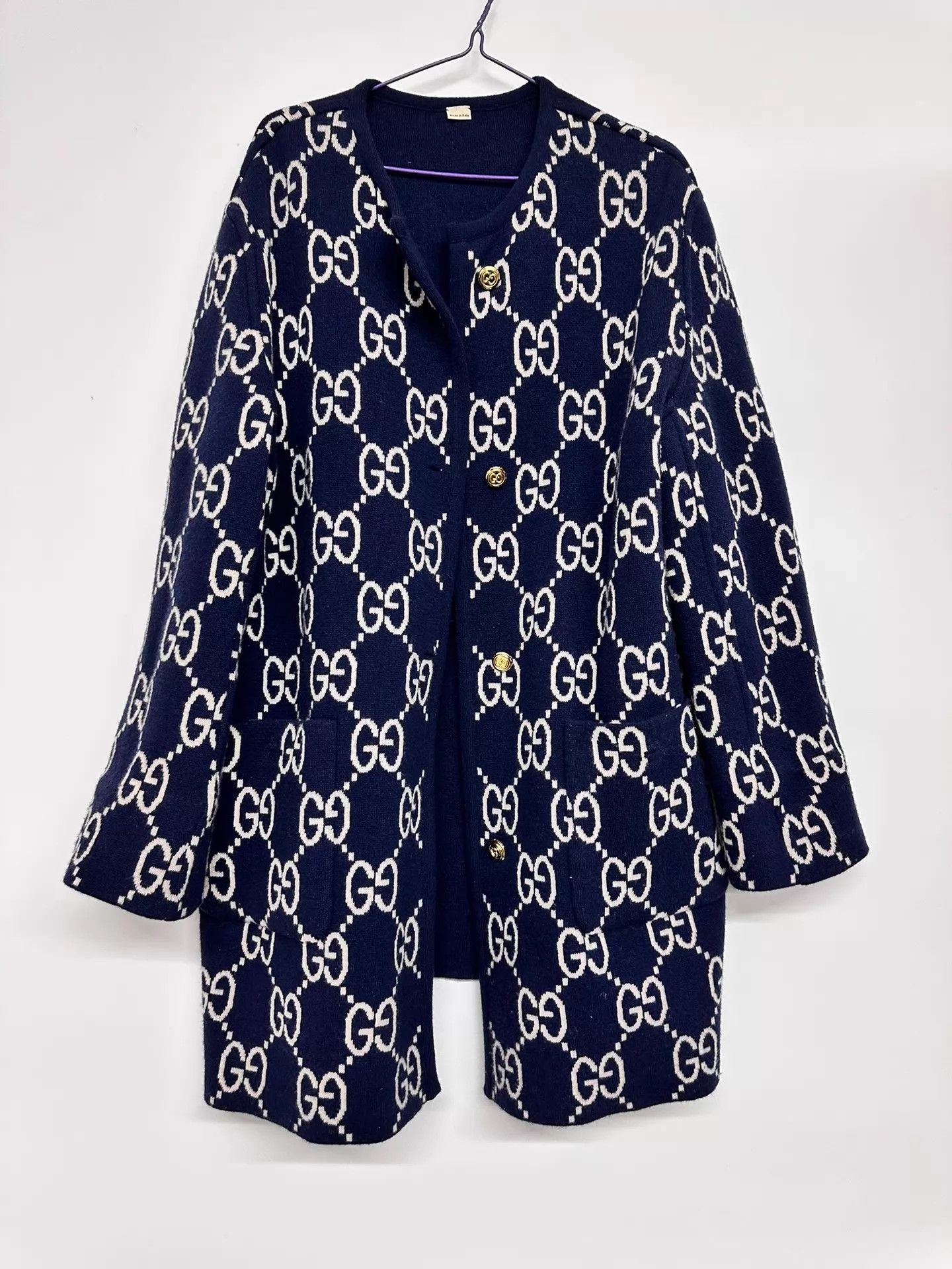 Gucci Gucci All Over Print Double Faced Overcoat XXS Size XXS / US 00 / IT 34 - 1 Thumbnail