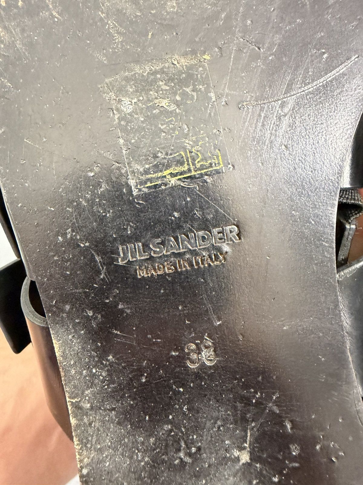 Jil Sander Jil Sander Black Leather Buckle Sandals With Ribbon Size US 8 / IT 38 - 13 Thumbnail