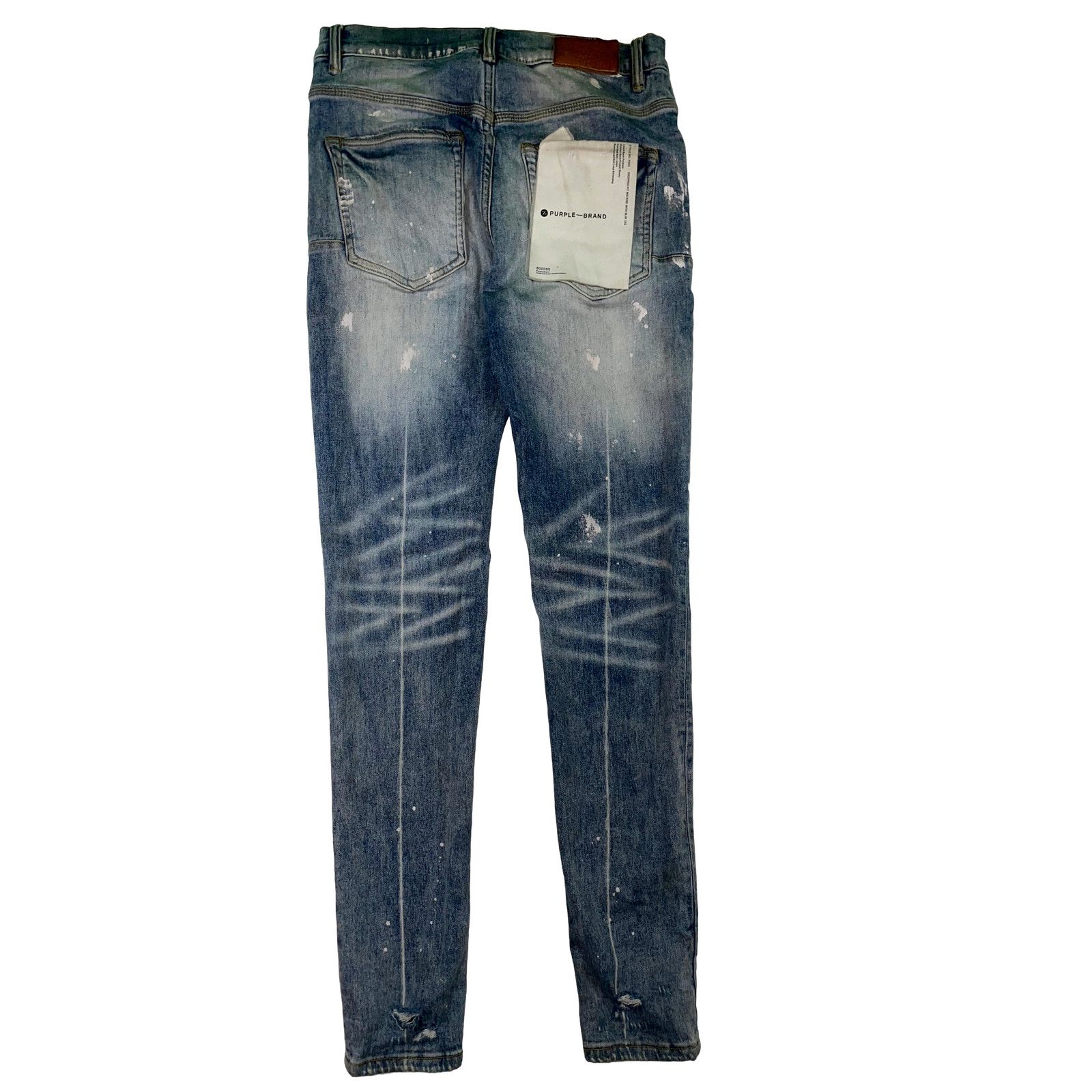 Purple Brand Purple Brand Splatter Light Wash & White Jeans Size US 30 / EU 46 - 2 Thumbnail
