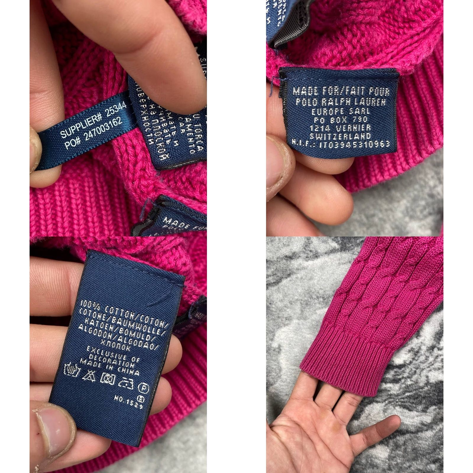 Polo Ralph Lauren Ralph Lauren Sport Cardigan Women M Pink Knit Sweater 69.5 Sleeve, 44 Chest, Regular Fit, Solid, Spring Winter Fall, China, Cotton, Long Sleeve Size M / US 6-8 / IT 42-44 - 8 Thumbnail