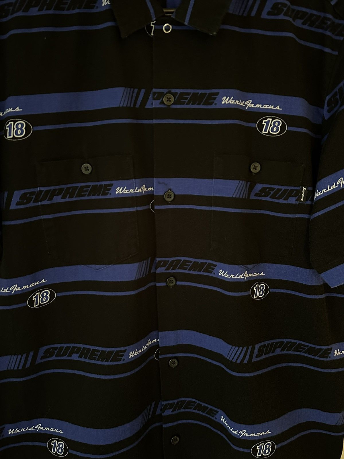Supreme Supreme Striped Racing Work Shirt Tee Size US M / EU 48-50 / 2 - 4 Thumbnail