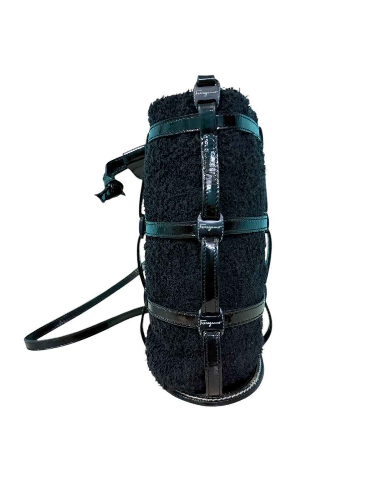 Salvatore Ferragamo SALVATORE FERRAGAMO TERRY CLOTH CAGE BUCKET BAG Size ONE SIZE - 4 Thumbnail
