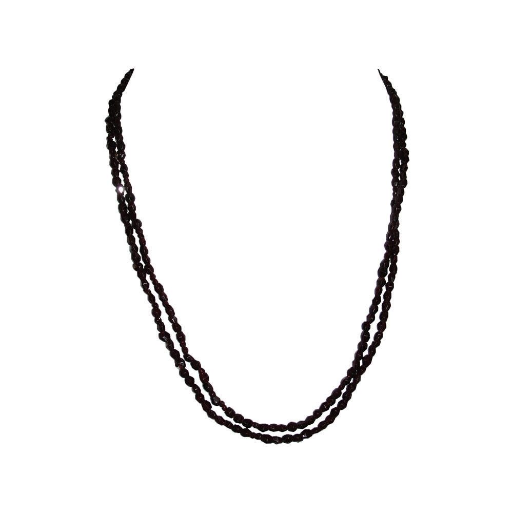 Designer Victorian Bohemian Garnet Hand Cut Bead Necklace Size ONE SIZE - 1 Thumbnail