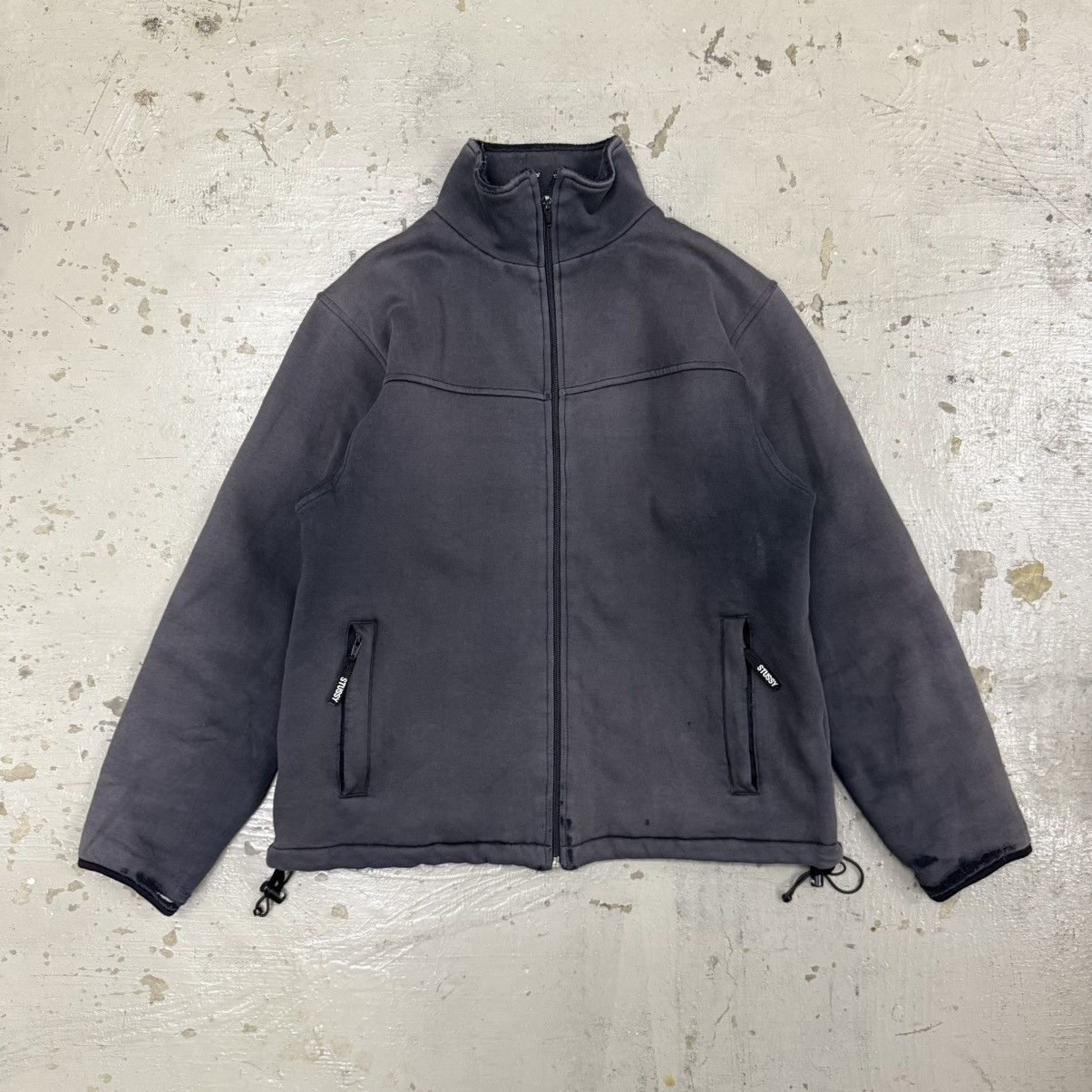 Stussy Old Stussy Fleece Full Zip Jacket Thrash Distressed Size US M / EU 48-50 / 2 - 1 Thumbnail