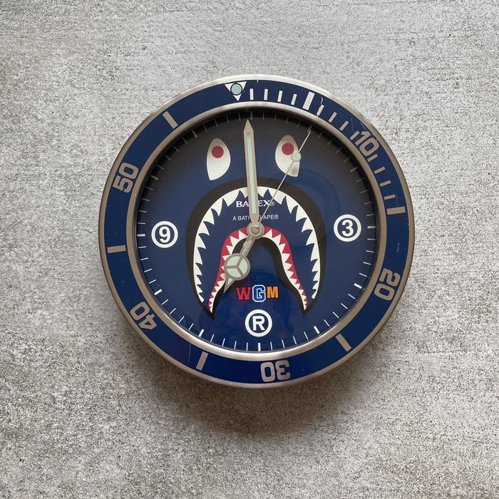 Bape A Bathing Ape BAPE Bapex Shark WGM Hanging Wall Clock | Grailed