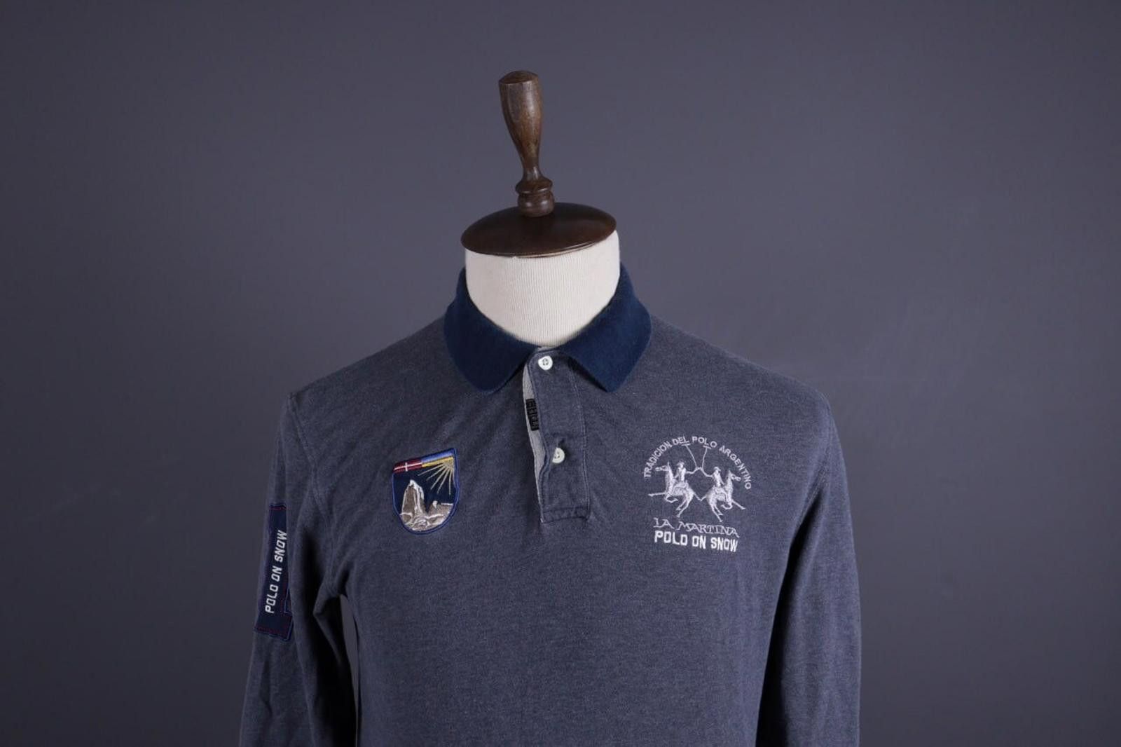 La Martina La Martina Argentina Polo On Snow Rugby Polo Shirt Size L Size US L / EU 52-54 / 3 - 2 Thumbnail