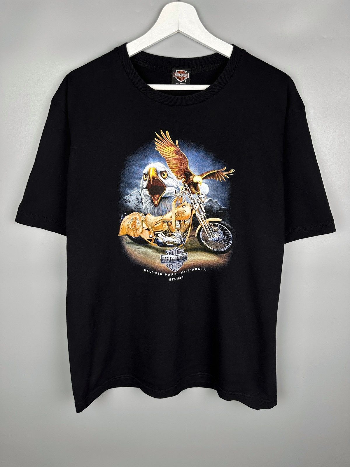Harley Davidson Vintage Harley Davidson Eagle Bike USA Graphic TShirt Pig 90 Size US L / EU 52-54 / 3 - 1 Thumbnail