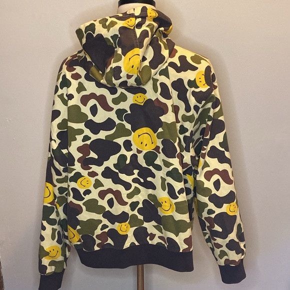 Market Market x SMILEY Camo Twill Zip Hoodie (sx XL) Size US XL / EU 56 / 4 - 5 Thumbnail