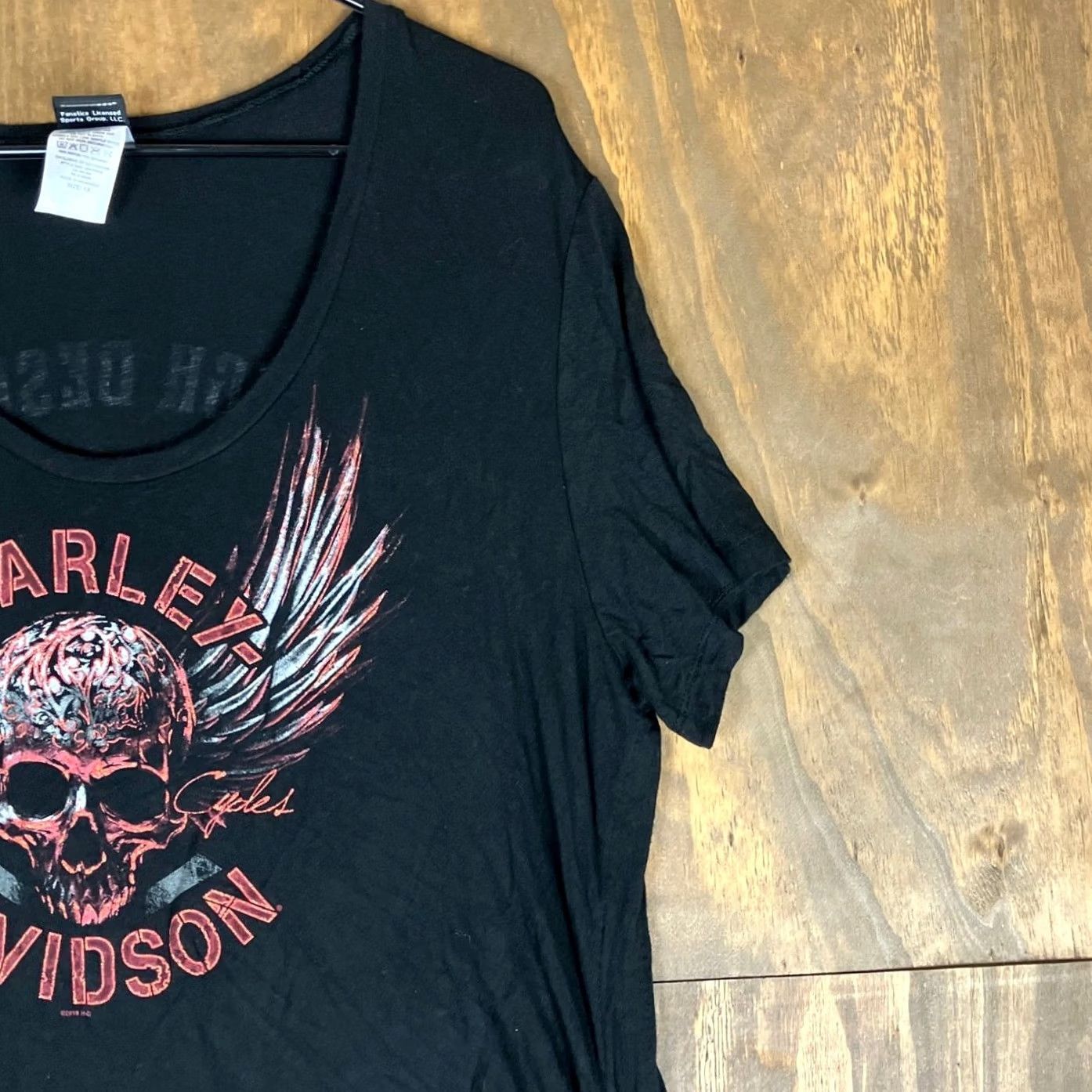 Harley Davidson Harley Davidson Womens Shirt Black Skull High Desert Boise Idaho Stretch 1X Size XL / US 12-14 / IT 48-50 - 5 Thumbnail