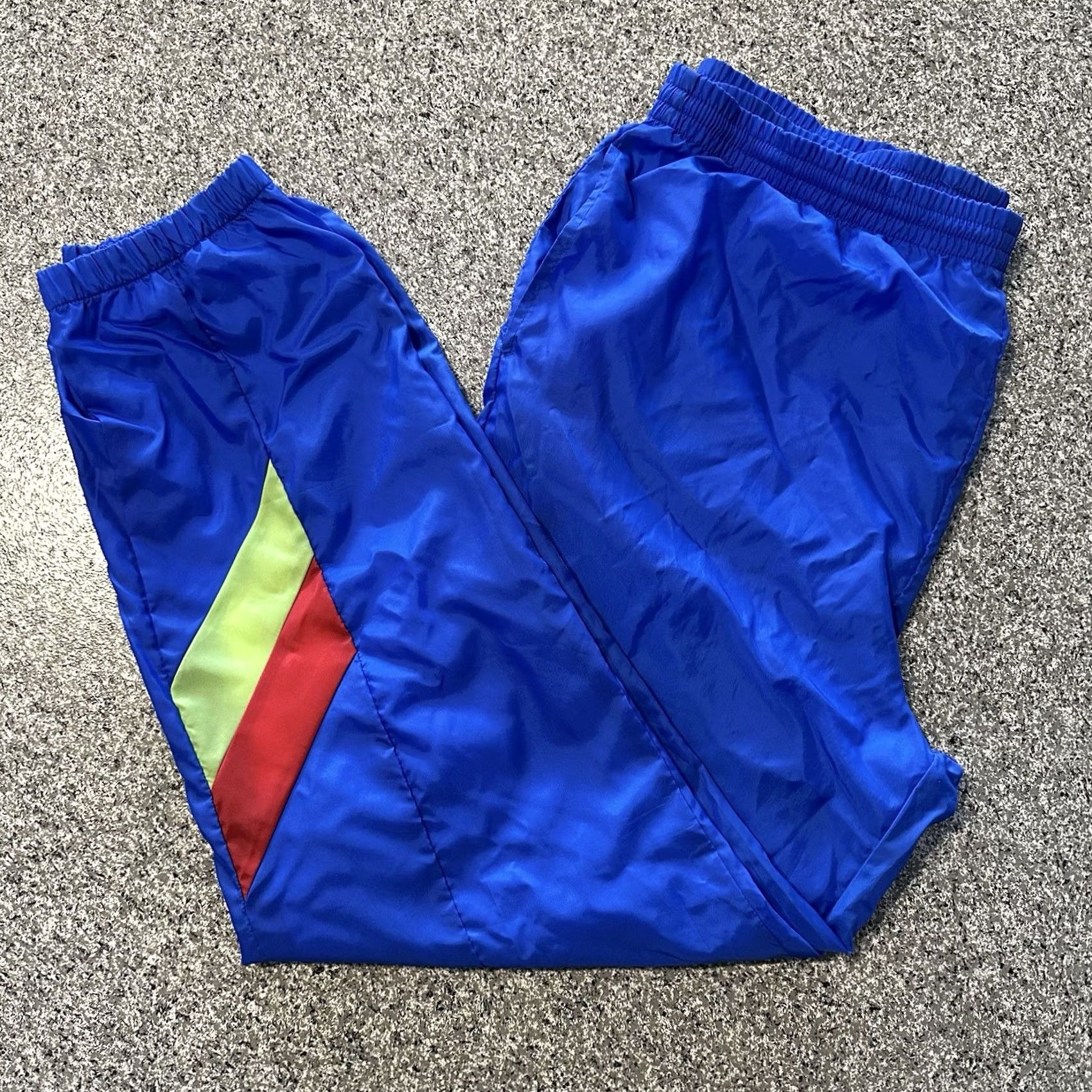 Spalding VINTAGE Spalding Track Pants Mens L Blue Nylon Lined 90’s Pro Collection - ACTIVEWEAR Mens Track Pants Blue Nylon Lined 90s Spalding Pro Collection Size US 38 / EU 54 - 2 Thumbnail
