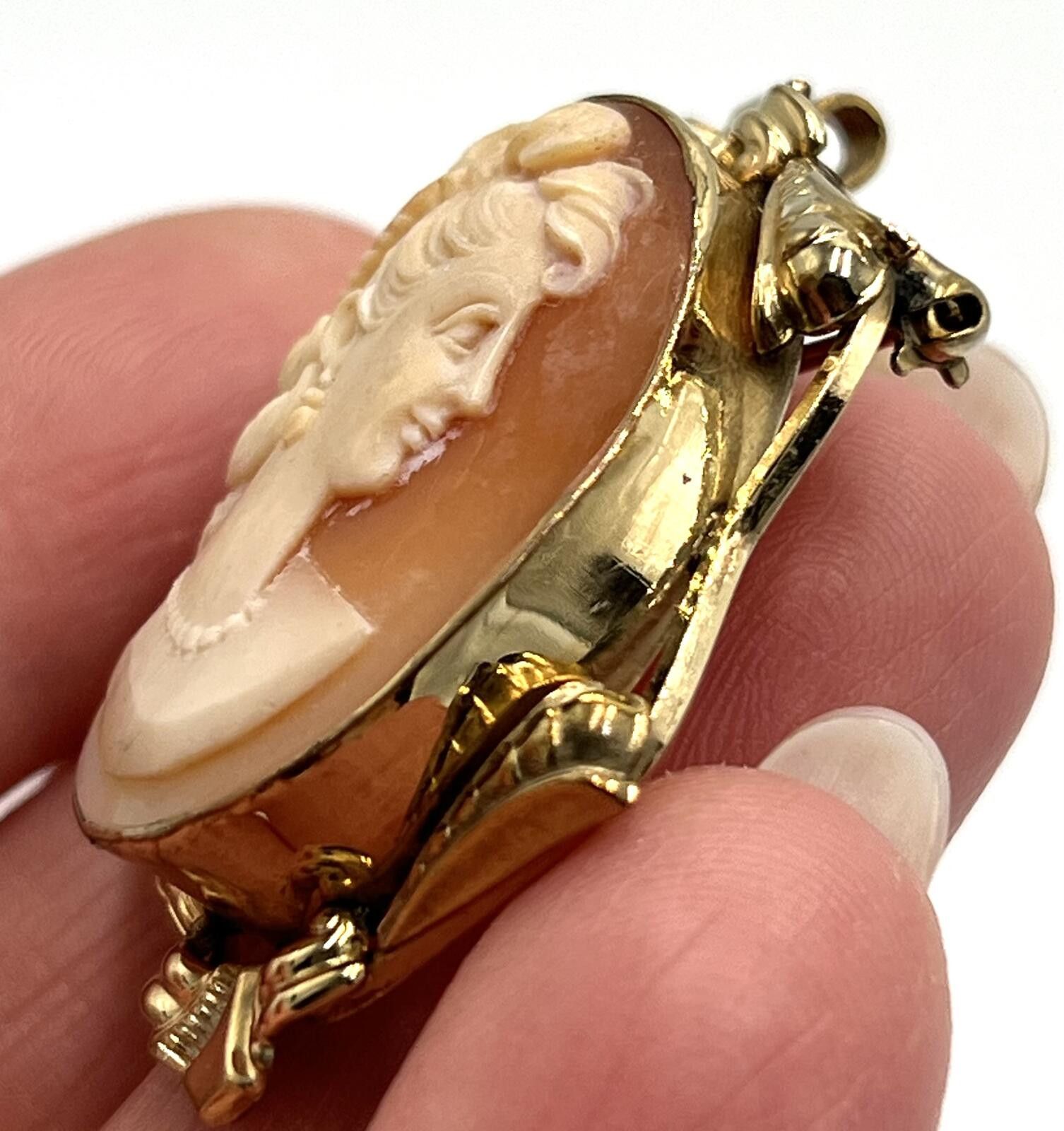 Other Vintage Loran Sim 12K Gold Filled Carved Shell Cameo Brooch Size ONE SIZE - 5 Thumbnail