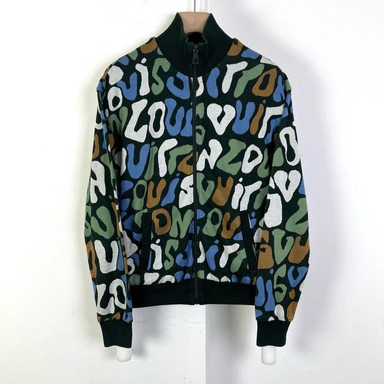 Louis Vuitton Graffiti Camouflage Baseball Jacket- DMC