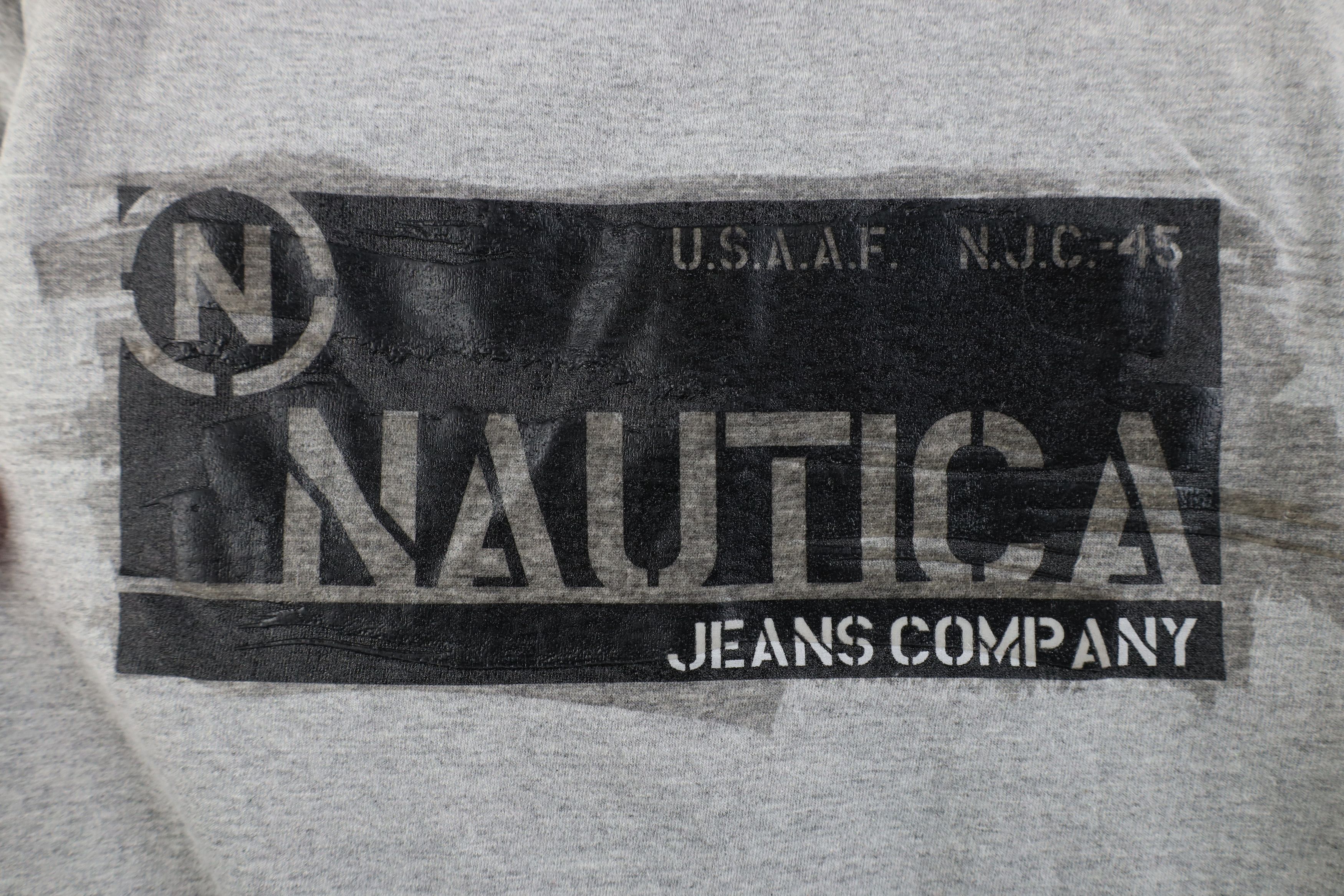 Nautica Vintage 90s Nautica Military Flag Long Sleeve T-Shirt Gray Size US M / EU 48-50 / 2 - 4 Thumbnail