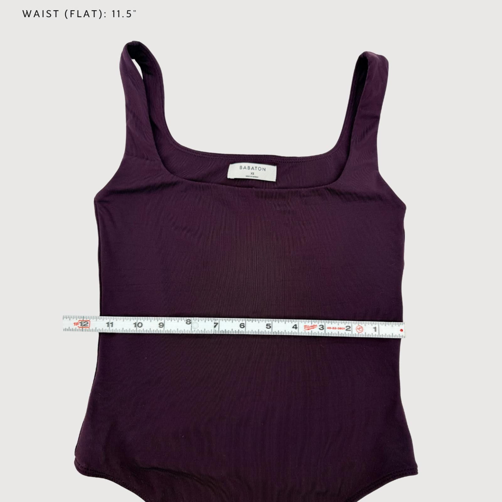 Other Aritzia Babaton Contour Square Neck Bodysuit Eggplant XS Size ONE SIZE - 7 Thumbnail