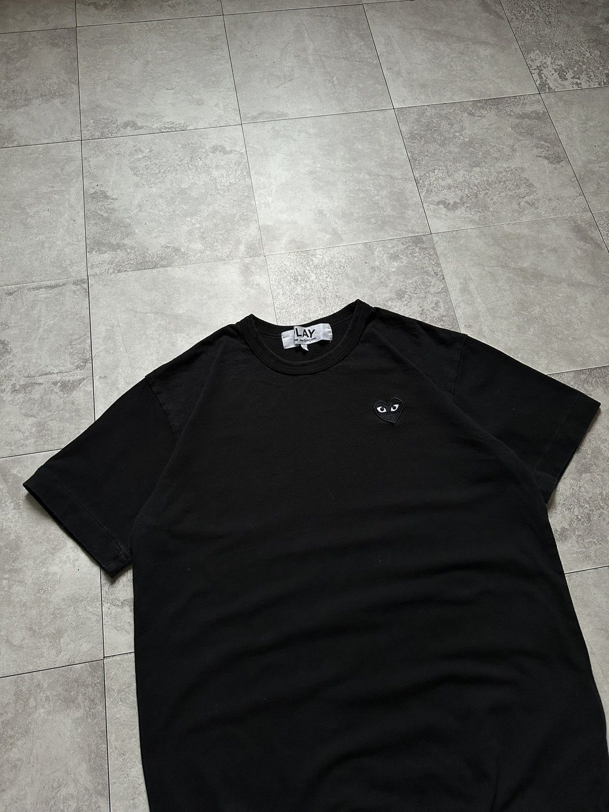 Comme des Garcons PLAY Comme Des Garçons CDG Black T-Shirt Heart Mini Eye Logo Sz L Size US L / EU 52-54 / 3 - 4 Thumbnail