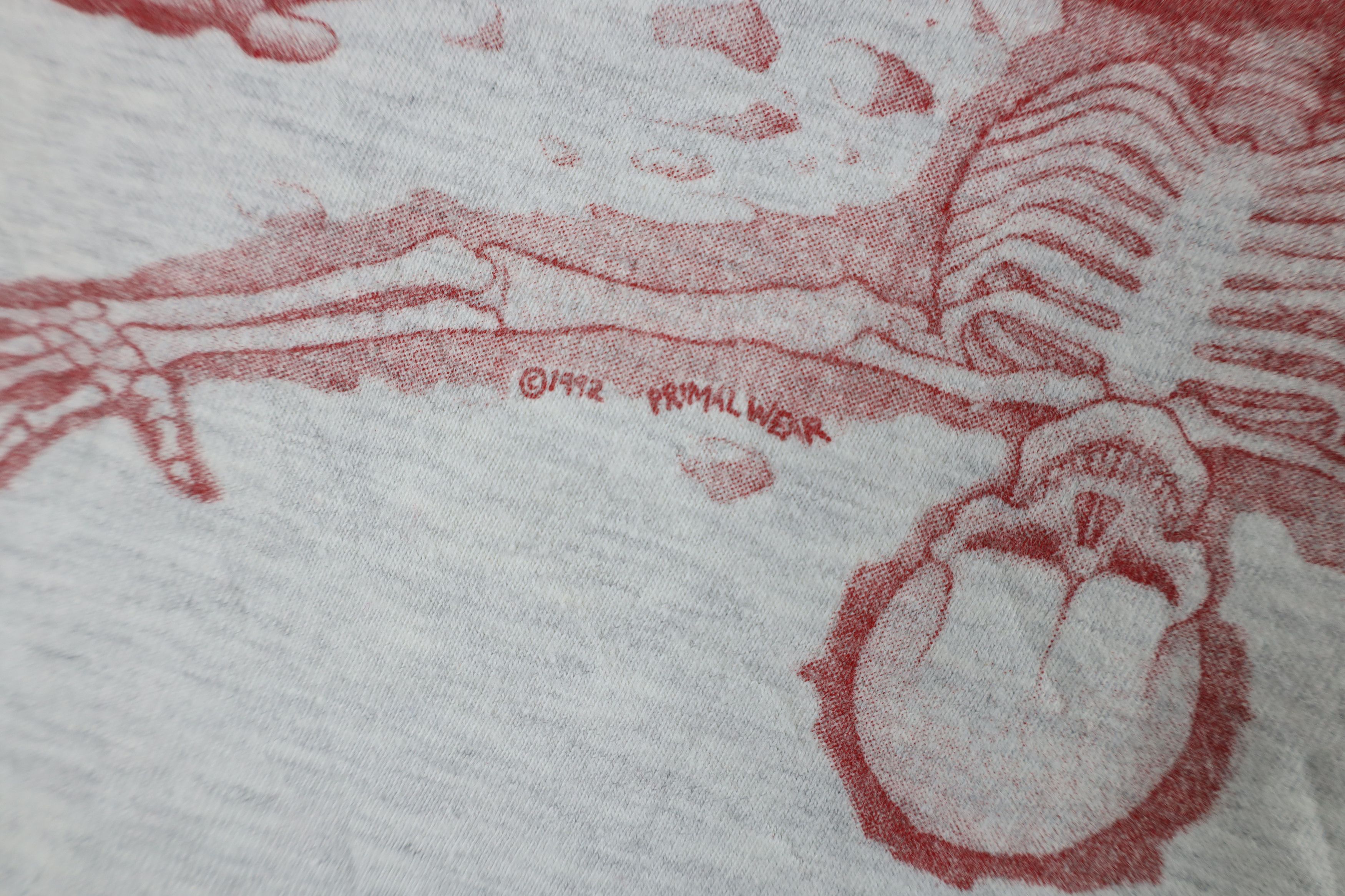 Vintage Vintage 90s Primal Wear Impact Skeleton Cycling T-Shirt USA Size US XL / EU 56 / 4 - 7 Thumbnail