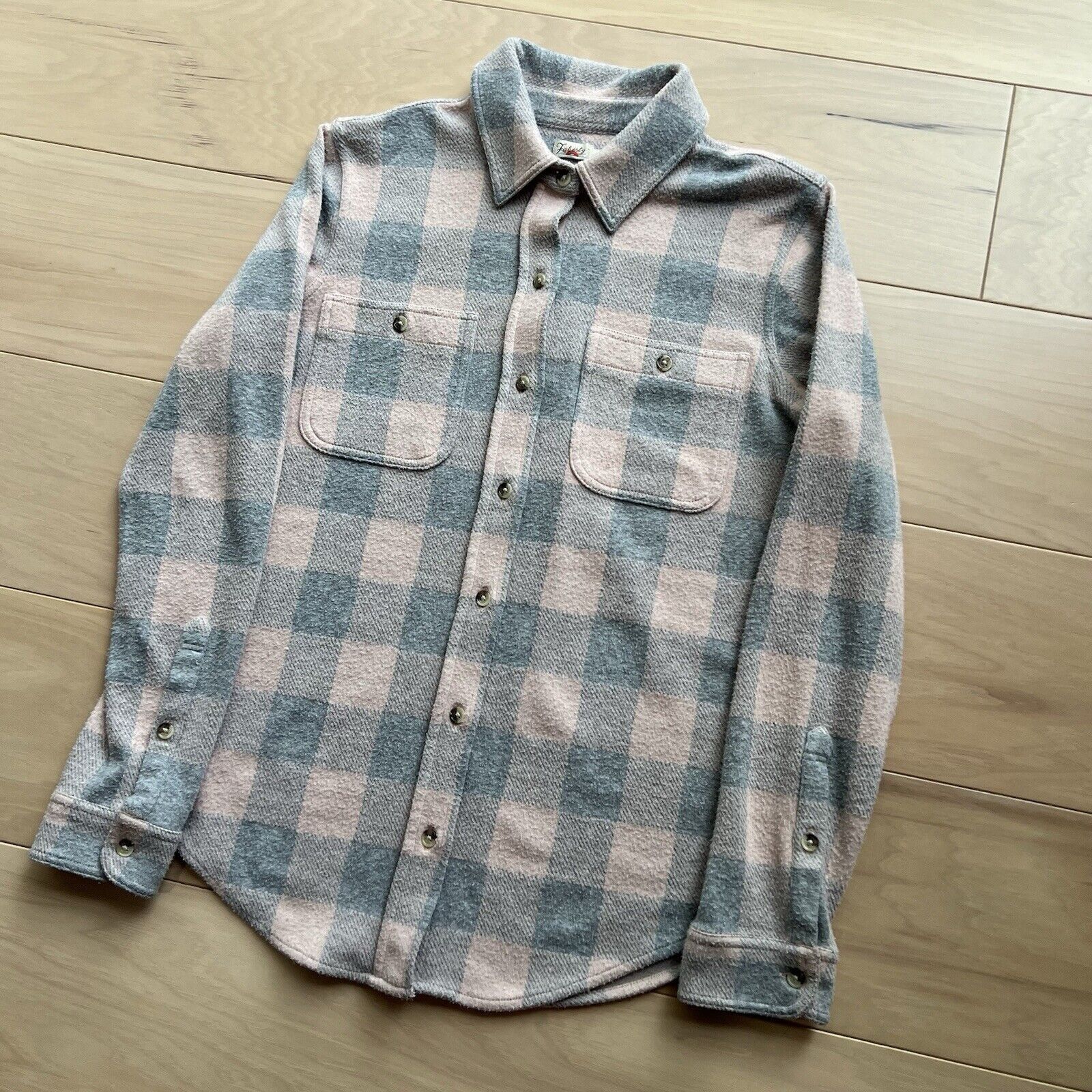 Faherty Faherty Legend Sweater Shirt Women's S Pink Gray Button Up Size S / US 4 / IT 40 - 9 Thumbnail
