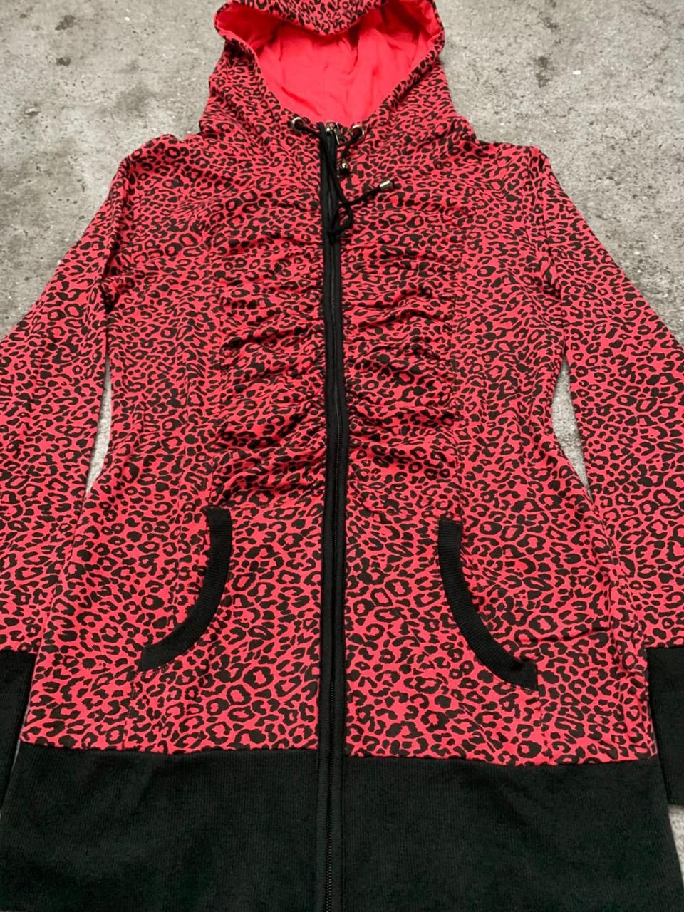 Japanese Brand Y2k Style Dosch Leopard Zipper Hoodie Size M / US 6-8 / IT 42-44 - 3 Thumbnail
