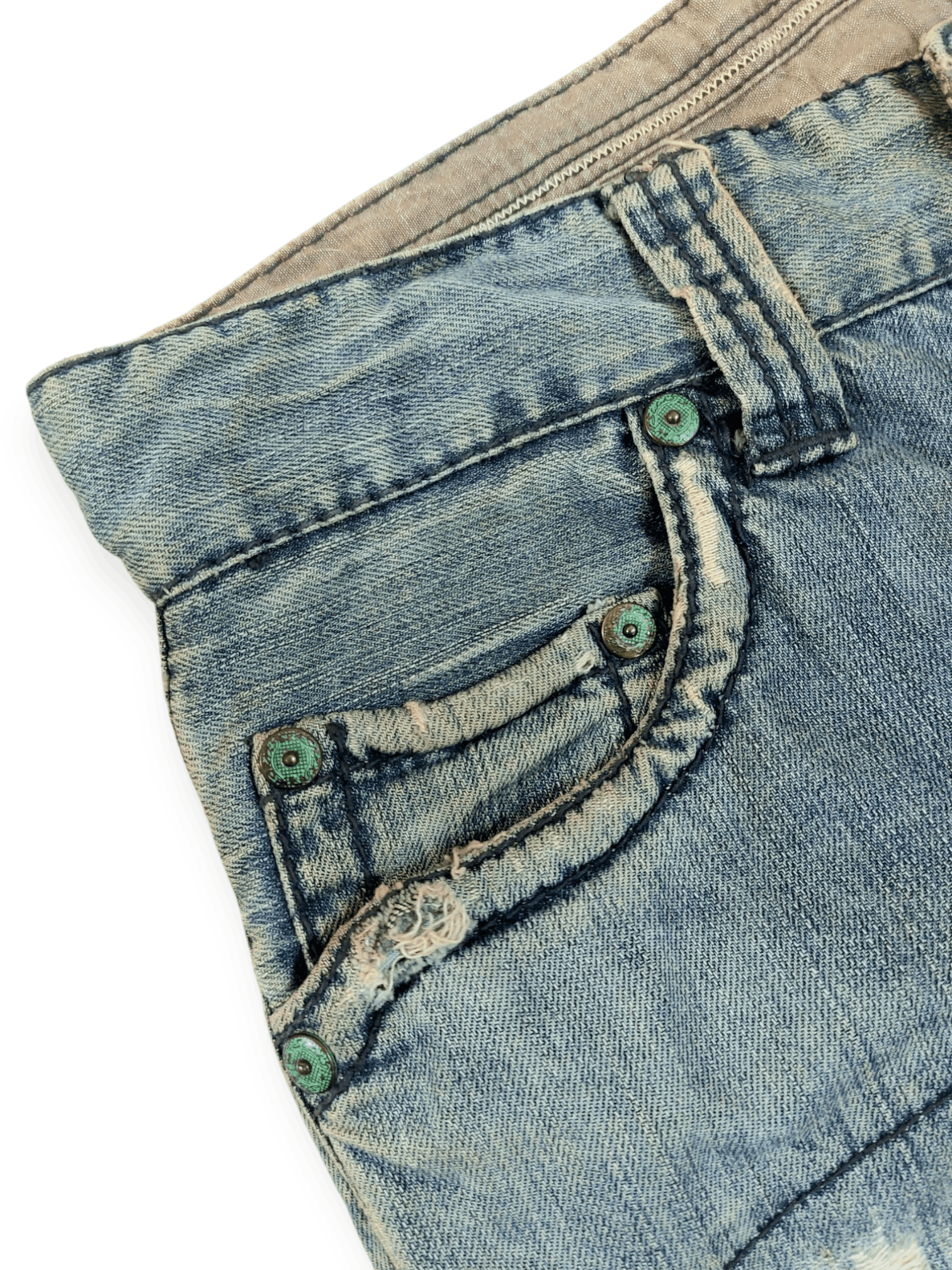 14th Addiction Stitch's Flare Distressed Denim Size US 29 - 8 Thumbnail