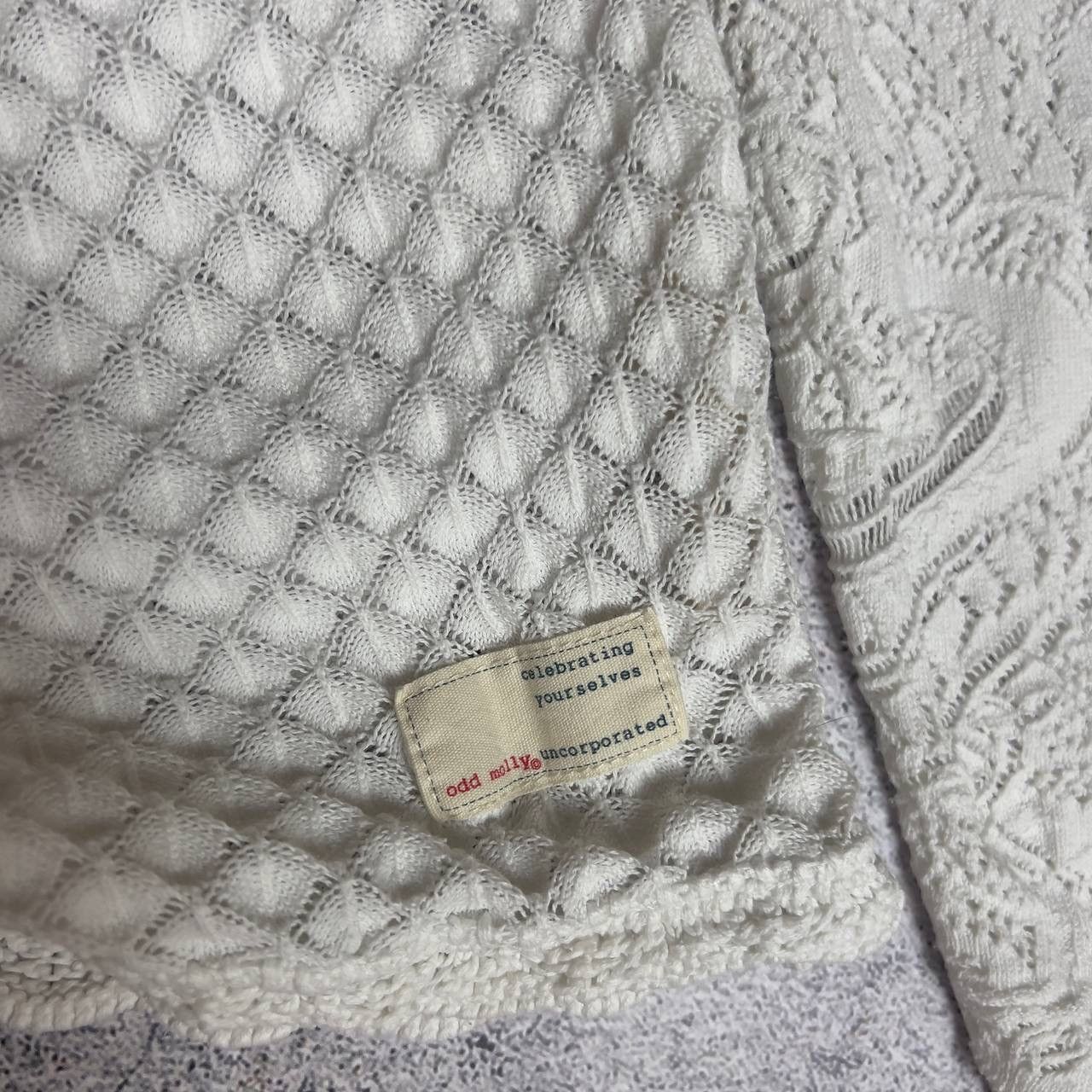 Odd Molly Odd Molly Cardigan Women's Size 3 Cotton White Long Sleeve` Size XS / US 0-2 / IT 36-38 - 5 Thumbnail