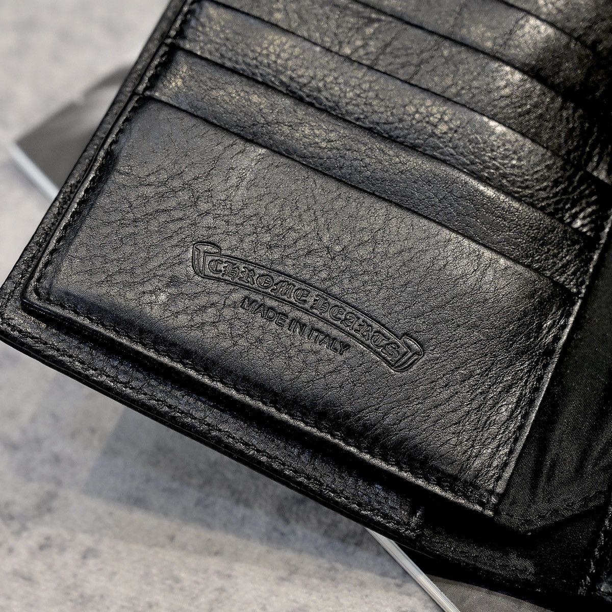 Chrome Hearts CHROME HEARTS WAVE LEATHER WALLET BLACK Size ONE SIZE - 5 Thumbnail