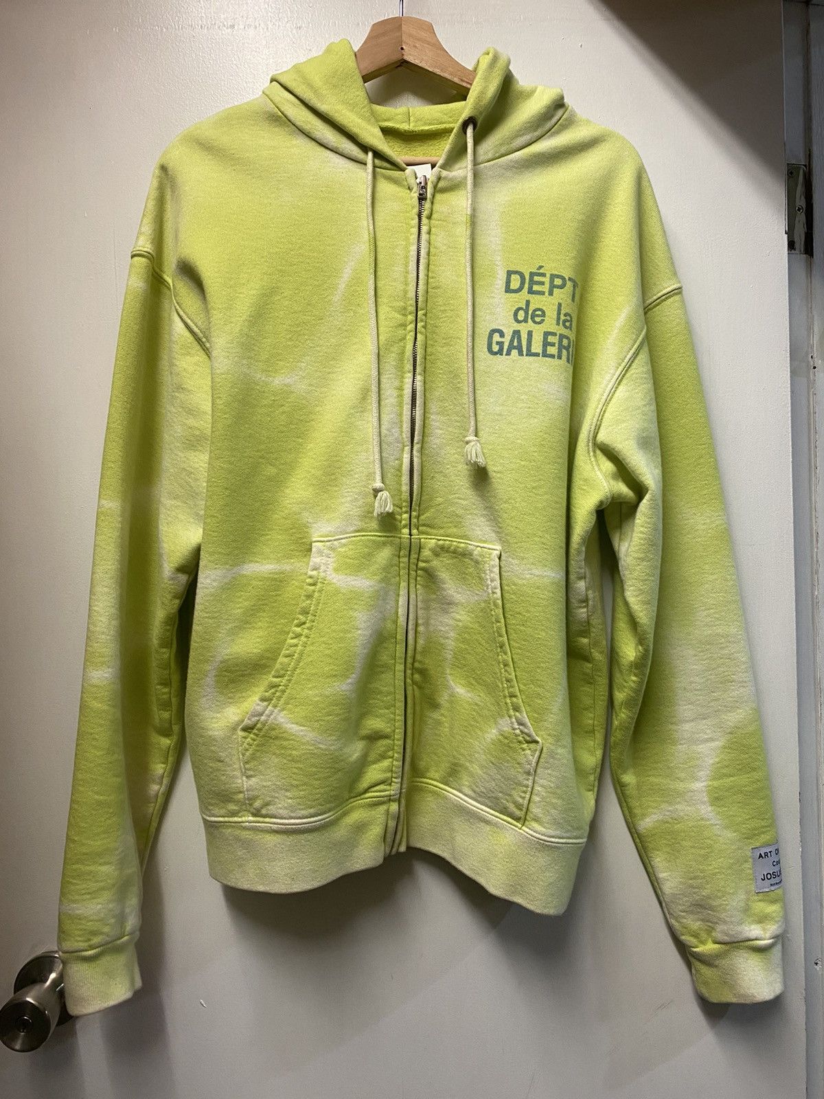 Gallery Dept. Gallery Dept French Zip Hoodie Lime Green Gallery Dept. Gallery Dept French Zip Hoodie Lime Green
