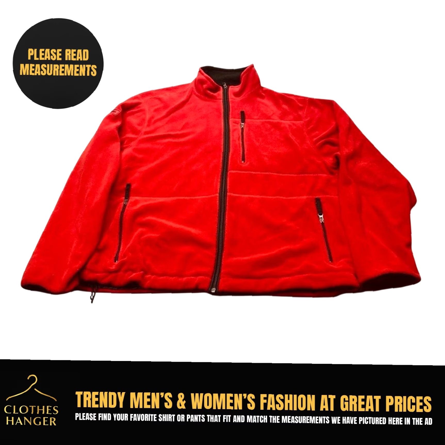 Vintage VINTAGE Polo Sport Ralph Lauren Full Zip Fleece Jacket Polartec Thermal Red XL by Polo Sport Size US XL / EU 56 / 4 - 2 Thumbnail