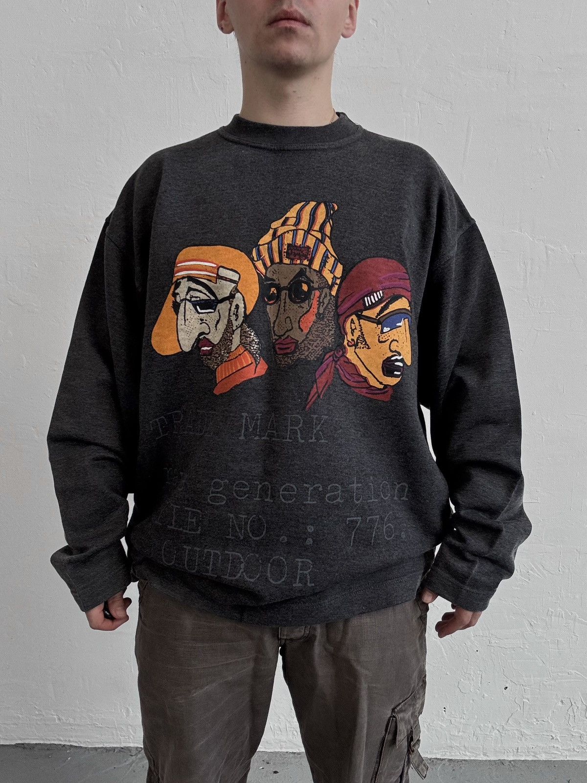 Rap Tees × Vintage Rap Afroamerican Vintage Oversize Sweatshirt Size US XL / EU 56 / 4 - 4 Thumbnail