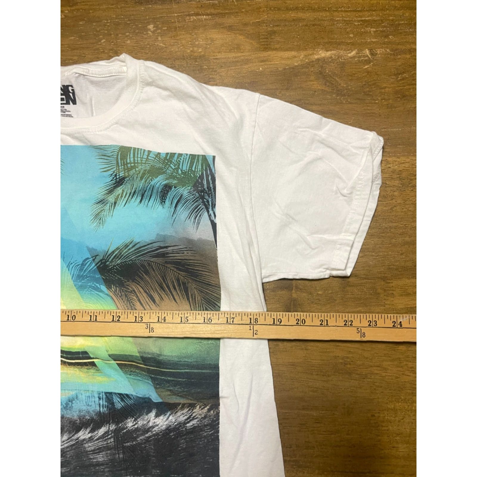 Hang Ten Hang Ten Shirt Mens Large White Blue Beach Scene Graphic Print T-Shirt Short Sleeve Reg Fit Casual Summer Beachwear Mens Size US L / EU 52-54 / 3 - 5 Thumbnail