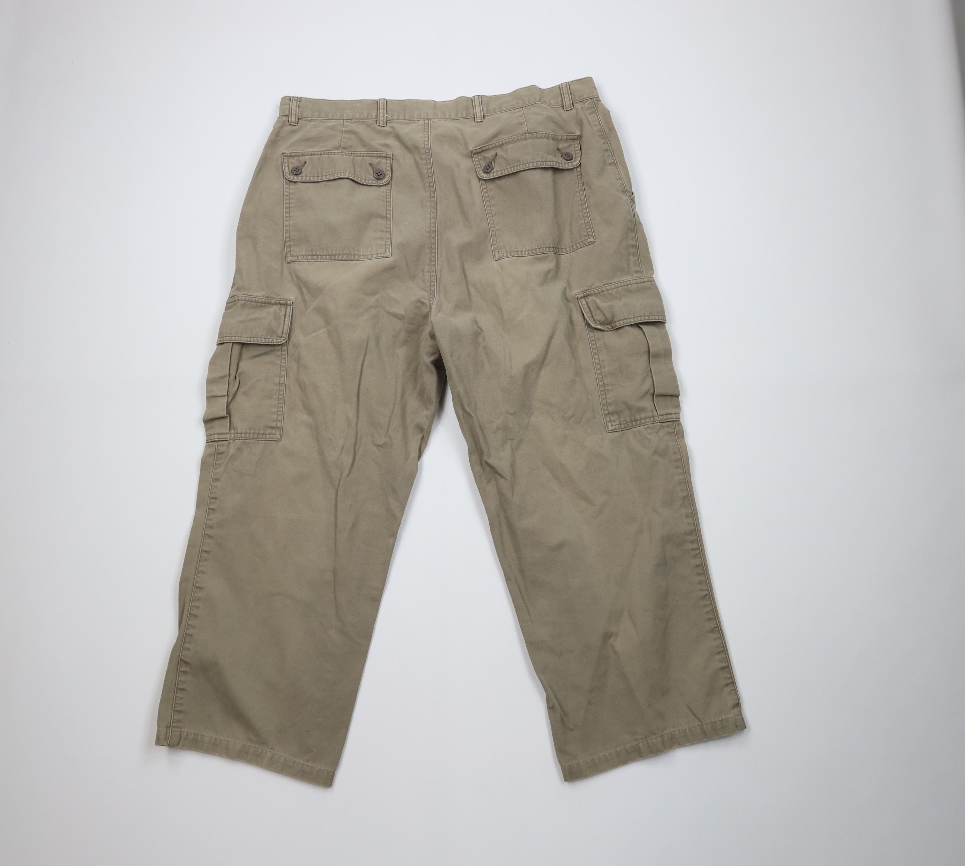 Vintage Vintage 90s Streetwear Baggy Wide Leg Cargo Pants Beige Size US 40 / EU 56 - 8 Thumbnail