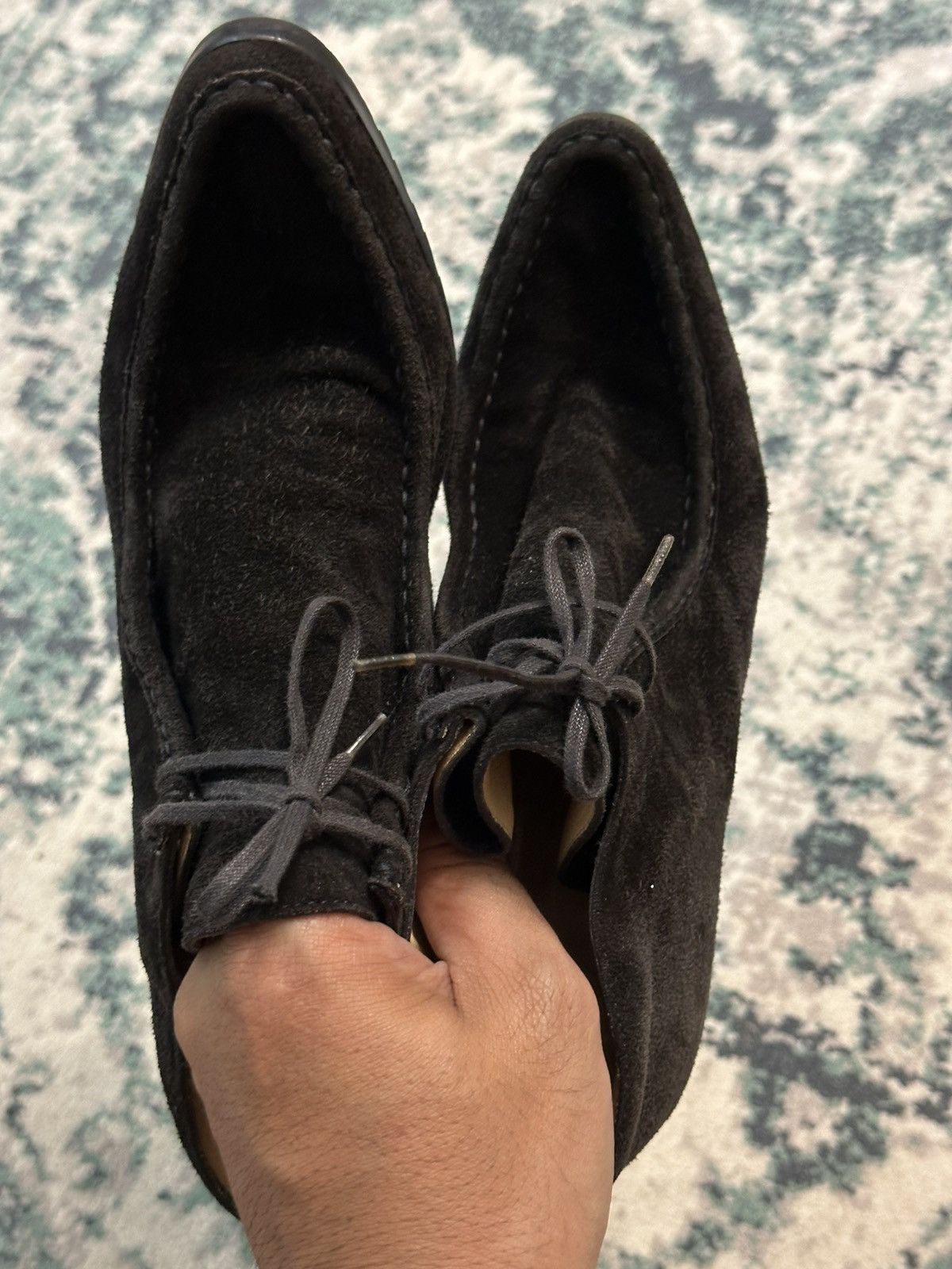 Gucci Gucci Made in Italy Black Suede Leather Ankle Boots Size US 5.5 / IT 35.5 - 16 Thumbnail