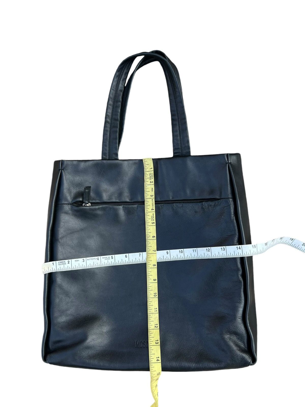 Leather × Moschino Vintage MOSCHINO Patina Black Leather Tote Bag Size ONE SIZE - 25 Thumbnail