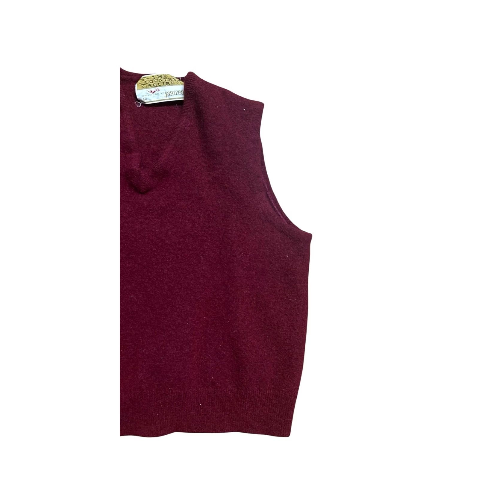 Vintage VINTAGE The Country Squire Vest Women's Burgundy Size Medium Cropped Top Size M / US 6-8 / IT 42-44 - 3 Thumbnail