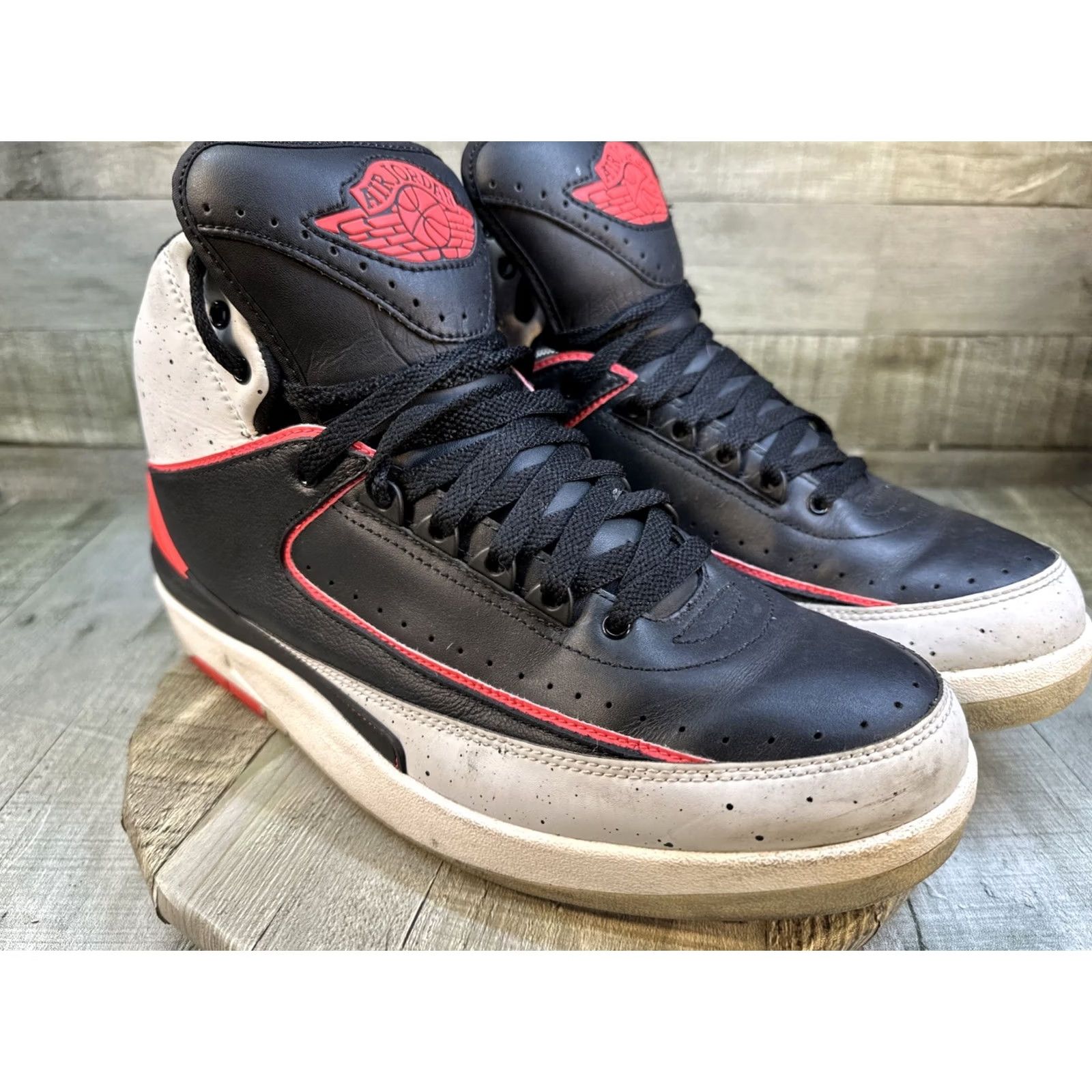 Jordan Brand Air Jordan 2 Retro Infrared 23 Sneaker Men 11.5 Black 2014 Size US 12 / EU 45 - 2 Thumbnail