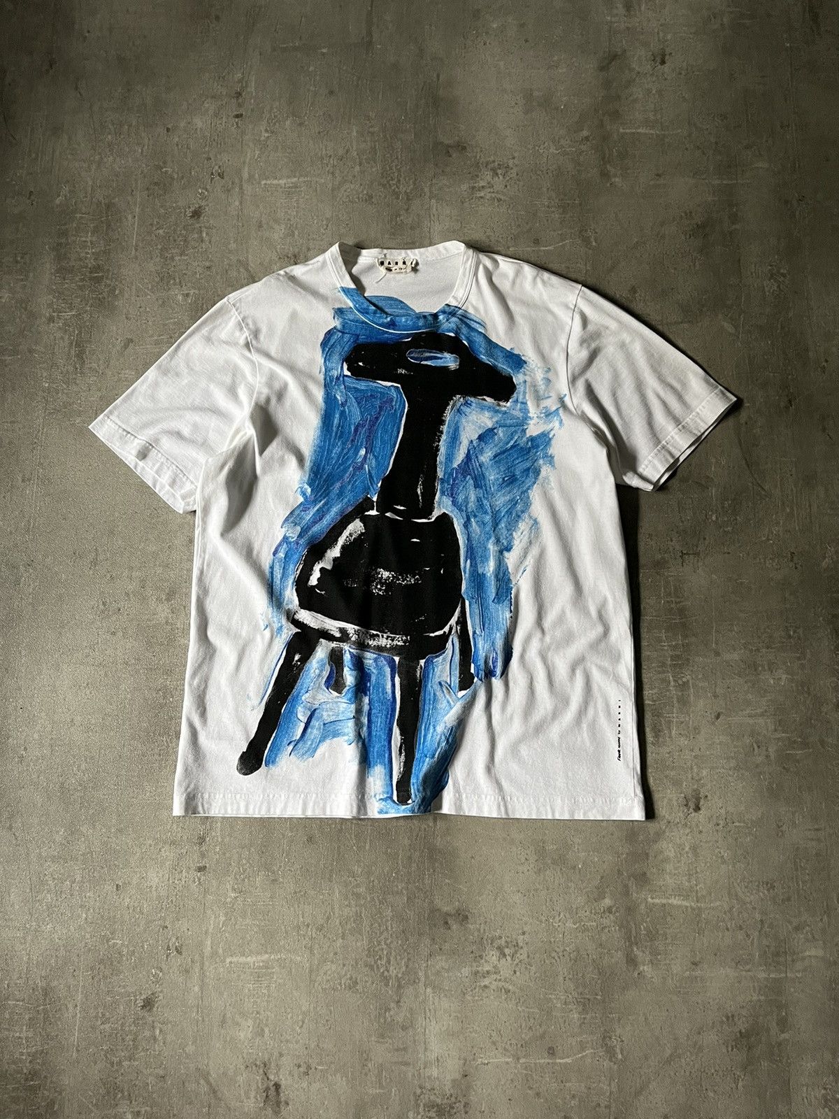 Marni Frank Navin blue chair T-shirt white rare