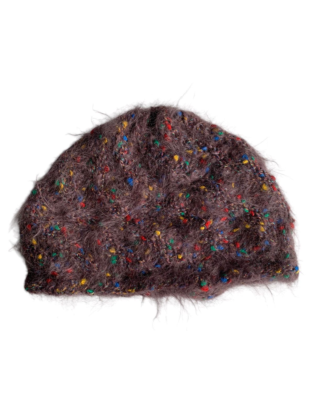 14th Addiction × Japanese Brand × Le Grande Bleu (L.G.B.) Punk Style Fur Distressed Knit Multicolour Beanie Hats Size ONE SIZE - 8 Thumbnail