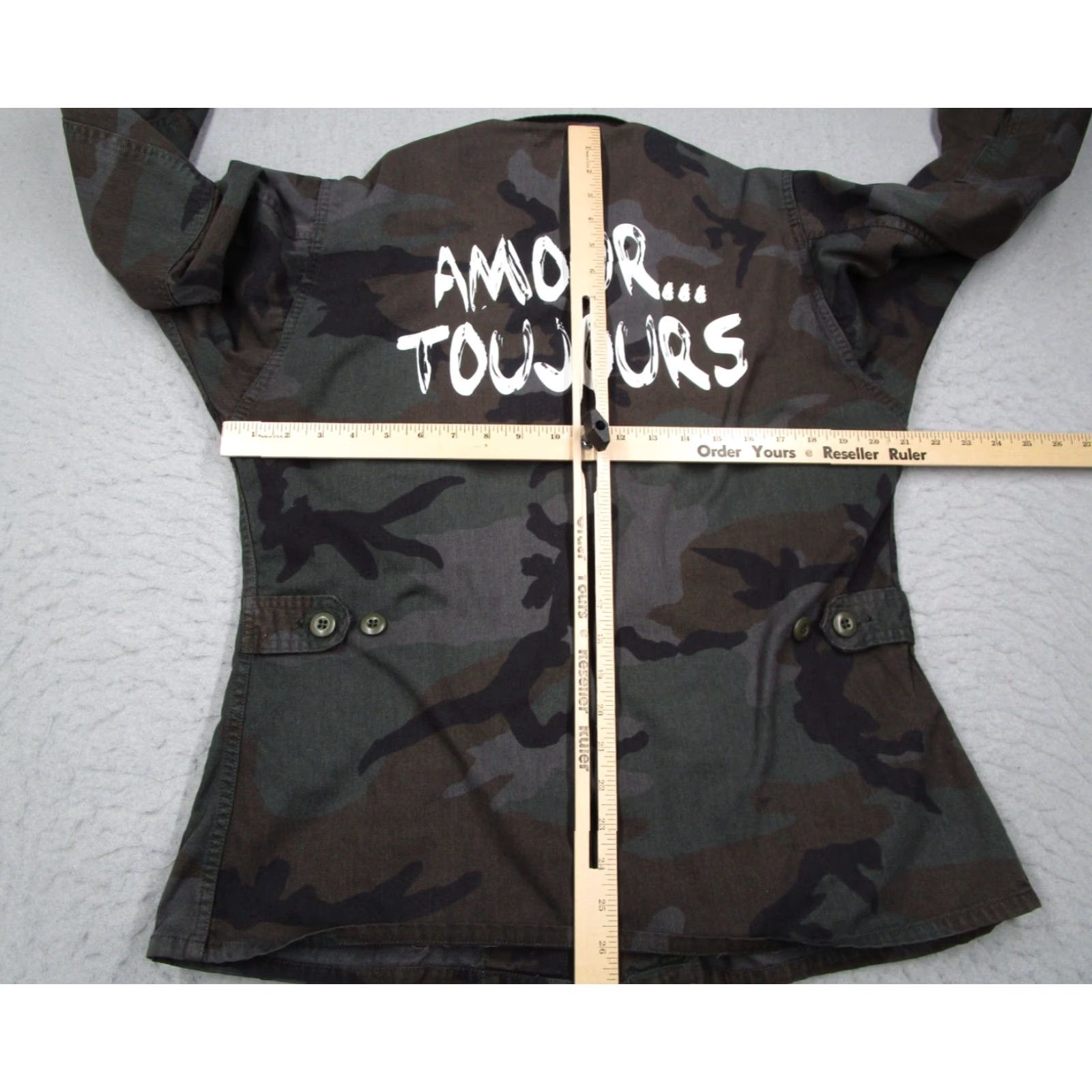 Vintage Etienne Marcel Jacket Women Small Green Camo Button Up Field Army Military Camouflage Pockets Casual Size S / US 4 / IT 40 - 6 Thumbnail