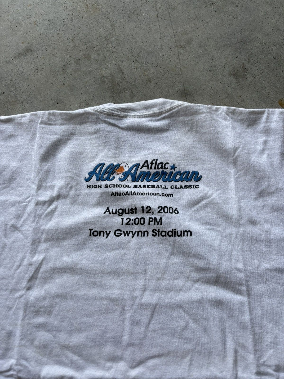 Jerzees × Vintage Padres Baseball (american traditional) Aflac T Size US XL / EU 56 / 4 - 3 Thumbnail