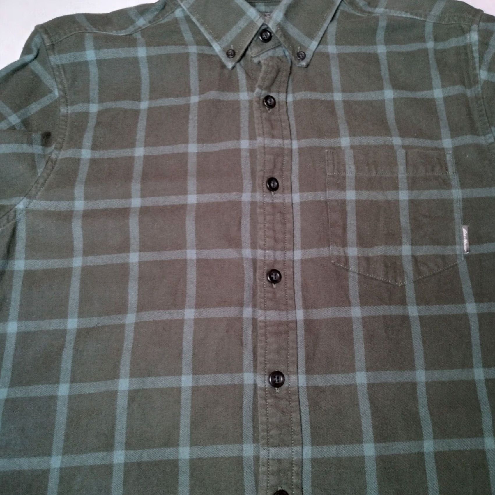 Eddie Bauer Eddie Bauer Flannel Shirt M Classic Fit Green Plaid Cotton Button-Down Workwear Shirt Men Size US M / EU 48-50 / 2 - 2 Thumbnail