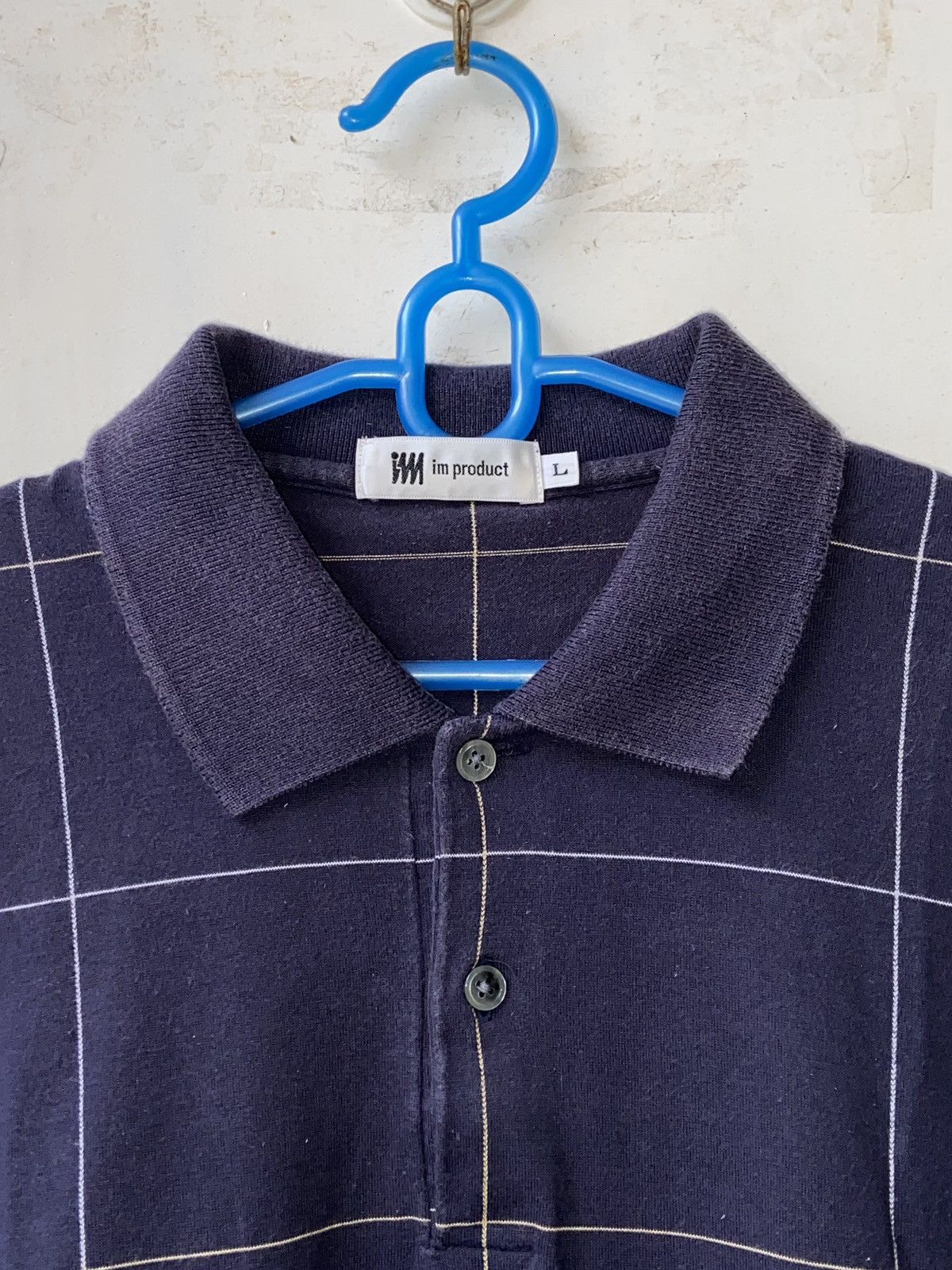 Issey Miyake IM PRODUCT Navy Plaid T-Shirt Size US M / EU 48-50 / 2 - 13 Thumbnail