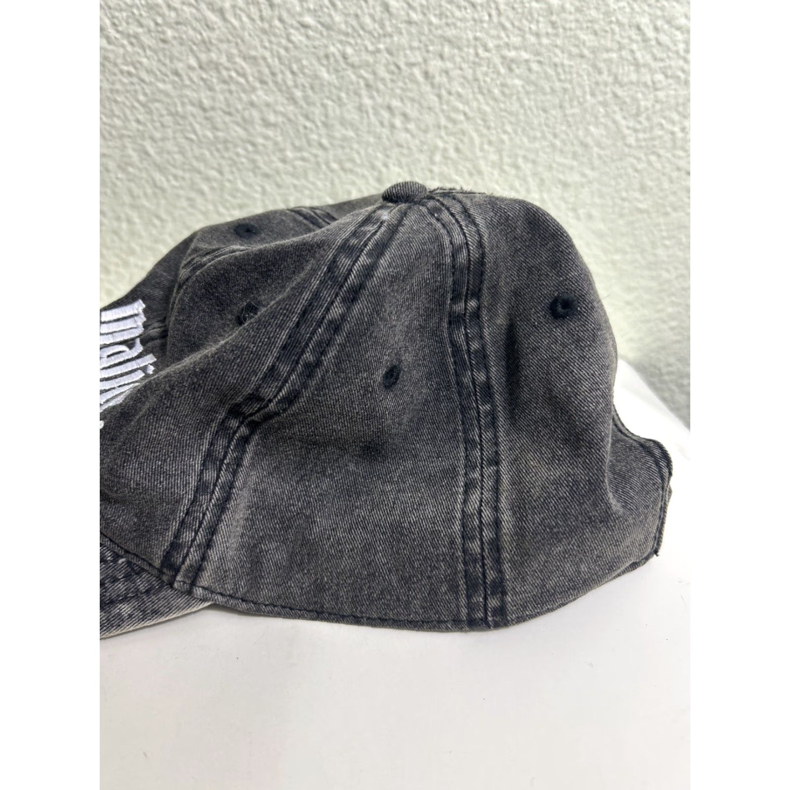 Vintage No Malice Gray Denim Dad Hat Strapback “judge Ye Not” Adjustable Size ONE SIZE - 6 Thumbnail