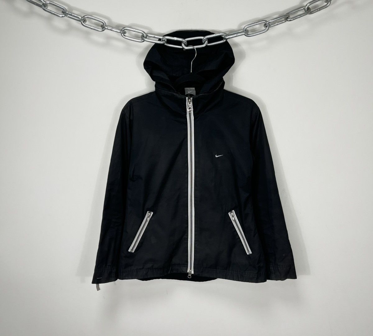 Nike Vintage Nike Y2K Women’s Black Swoosh Hype Jacket Size M / US 6-8 / IT 42-44 - 1 Thumbnail